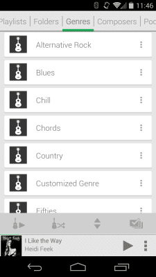 Screenshot of the application Rocket Player Light Green Skin - #3