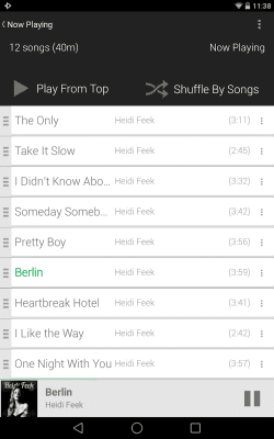 Screenshot of the application Rocket Player Light Green Skin - #6