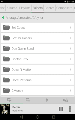 Screenshot of the application Rocket Player Light Green Skin - #7