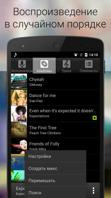Screenshot of the application Android Music Player - #7