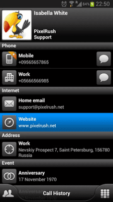 Screenshot of the application PP Theme – Black Blue - #5