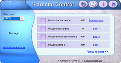 Screenshot of the application Parental Control - #1