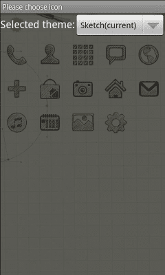 Screenshot of the application Sketch Theme GO Launcher EX - #8