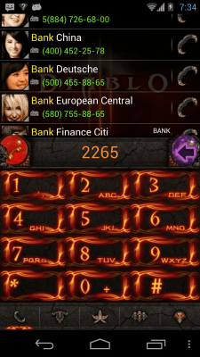 Screenshot of the application RocketDial Diablo3 Alike Theme - #1