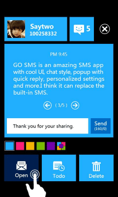 Screenshot of the application GO SMS PRO WP8 Popup ThemeEX - #3