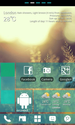 Screenshot of the application WP7blue Theme GO Launcher EX - #2