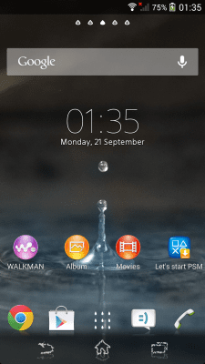 Screenshot of the application Xperia Theme - Blue Water - #2