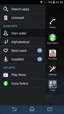 Screenshot of the application Xperia Theme - Blue Water - #4