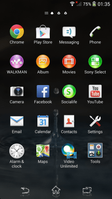 Screenshot of the application Xperia Theme - Blue Water - #5