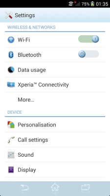 Screenshot of the application Xperia Theme - Blue Water - #6