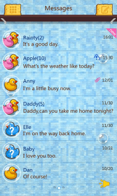 Screenshot of the application GO SMS Pro ShowerRoom ThemeEX - #3