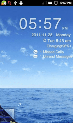 Screenshot of the application GO Locker Under-sea Theme - #4