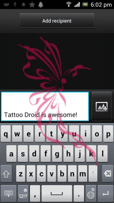 Screenshot of the application Tattoo Droid - #6