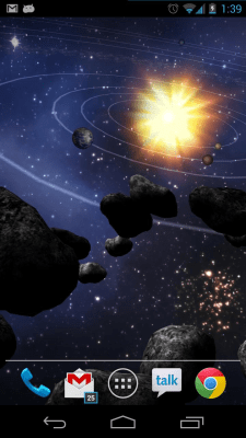 Screenshot of the application Asteroid Belt Free L Wallpaper - #1