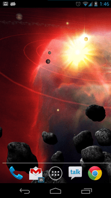 Screenshot of the application Asteroid Belt Free L Wallpaper - #6