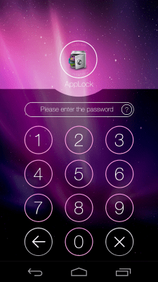 Screenshot of the application AppLock Theme Aurora - #1