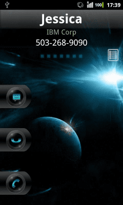 Screenshot of the application Rocket Caller ID Space Theme - #1