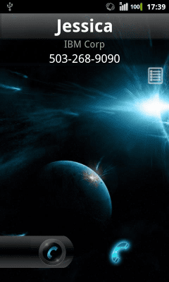 Screenshot of the application Rocket Caller ID Space Theme - #2