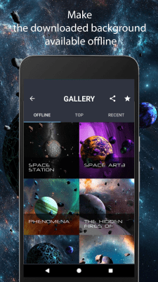 Screenshot of the application Asteroids 3D live wallpaper - #2