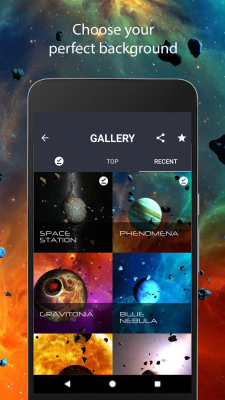 Screenshot of the application Asteroids 3D live wallpaper - #4