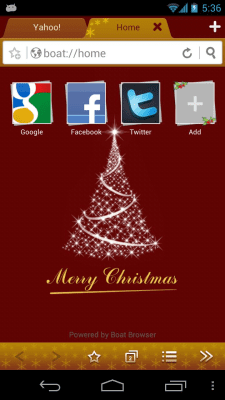 Screenshot of the application Christmas Boat Browser Theme - #1