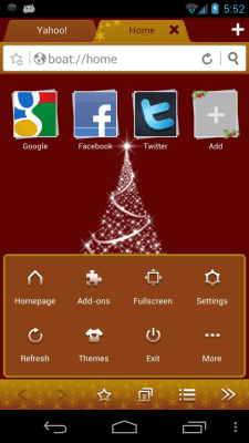Screenshot of the application Christmas Boat Browser Theme - #5