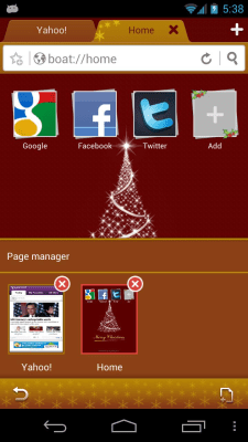 Screenshot of the application Christmas Boat Browser Theme - #6