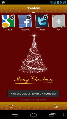 Screenshot of the application Christmas Boat Browser Theme - #7