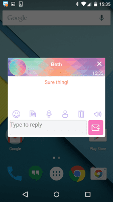 Screenshot of the application Handcent Skin (New year 2015) - #6