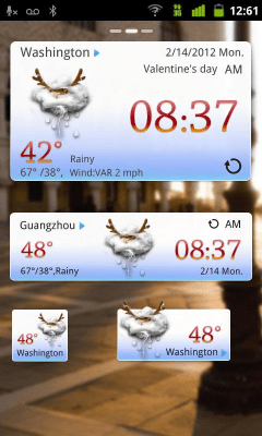 Screenshot of the application Christmas Theme GOWeatherEX - #1