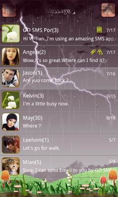 Screenshot of the application GO SMS PRO Spring SuperThemeEX - #5