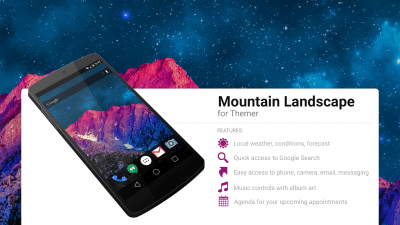 Screenshot of the application MYCOLORSCREEN Mountain Landscape Theme - #1