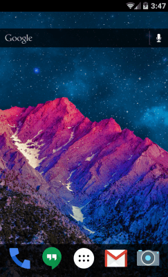 Screenshot of the application MYCOLORSCREEN Mountain Landscape Theme - #3