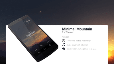 Screenshot of the application MYCOLORSCREEN Minimal Mountain Theme - #1