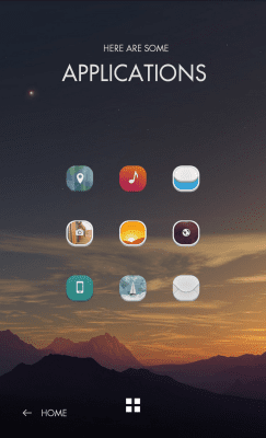 Screenshot of the application MYCOLORSCREEN Minimal Mountain Theme - #3