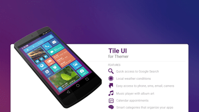 Screenshot of the application MYCOLORSCREEN Tile UI Theme - #1