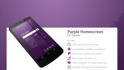 Screenshot of the application MYCOLORSCREEN Purple Homescreen Theme - #1