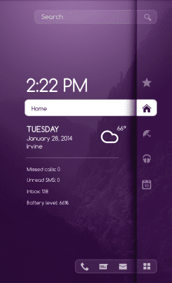 Screenshot of the application MYCOLORSCREEN Purple Homescreen Theme - #2