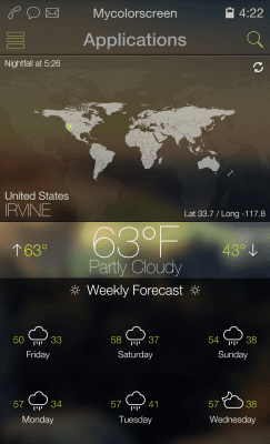 Screenshot of the application MYCOLORSCREEN Country Sunrise Theme - #5