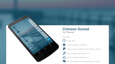 Screenshot of the application MYCOLORSCREEN Crimson Sunset Theme - #1