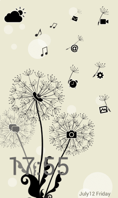 Screenshot of the application Launcher 8 theme:Dandelions - #2