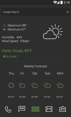 Screenshot of the application MYCOLORSCREEN Green and Gray Pro UI Theme - #3