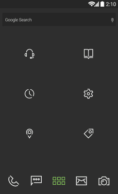 Screenshot of the application MYCOLORSCREEN Green and Gray Pro UI Theme - #6