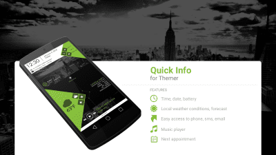 Screenshot of the application MYCOLORSCREEN Quick Info Theme - #1