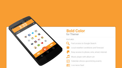 Screenshot of the application MYCOLORSCREEN Bold Color Theme - #1