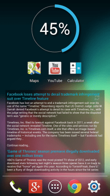 Screenshot of the application Simple RSS Widget - #2