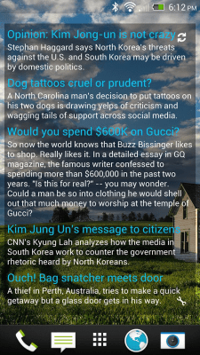 Screenshot of the application Simple RSS Widget - #4