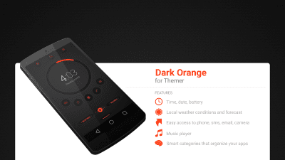 Screenshot of the application MYCOLORSCREEN Dark Orange Theme - #1