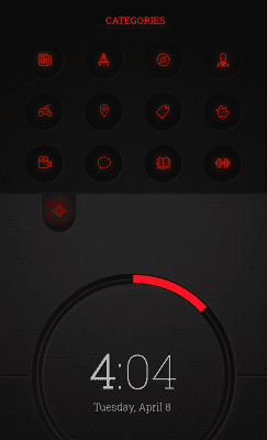 Screenshot of the application MYCOLORSCREEN Dark Orange Theme - #4
