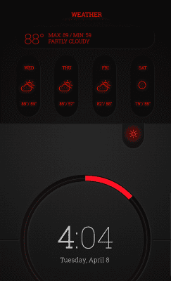 Screenshot of the application MYCOLORSCREEN Dark Orange Theme - #5